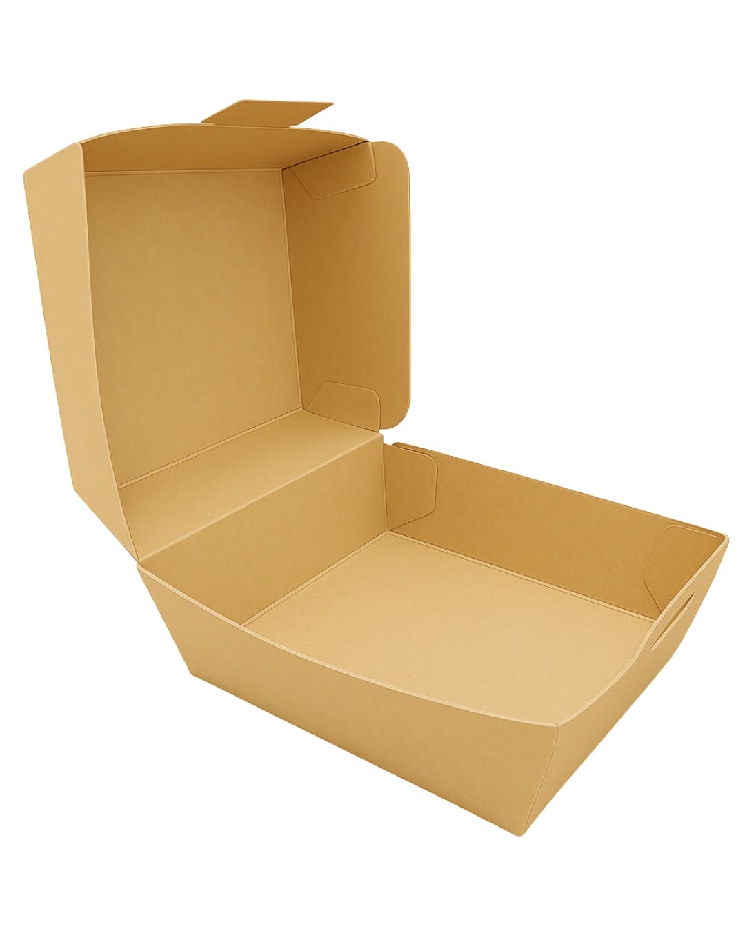 Brown Kraft Paper Clamshell Food Box 3.5 x 3.5 x 2 Inch
