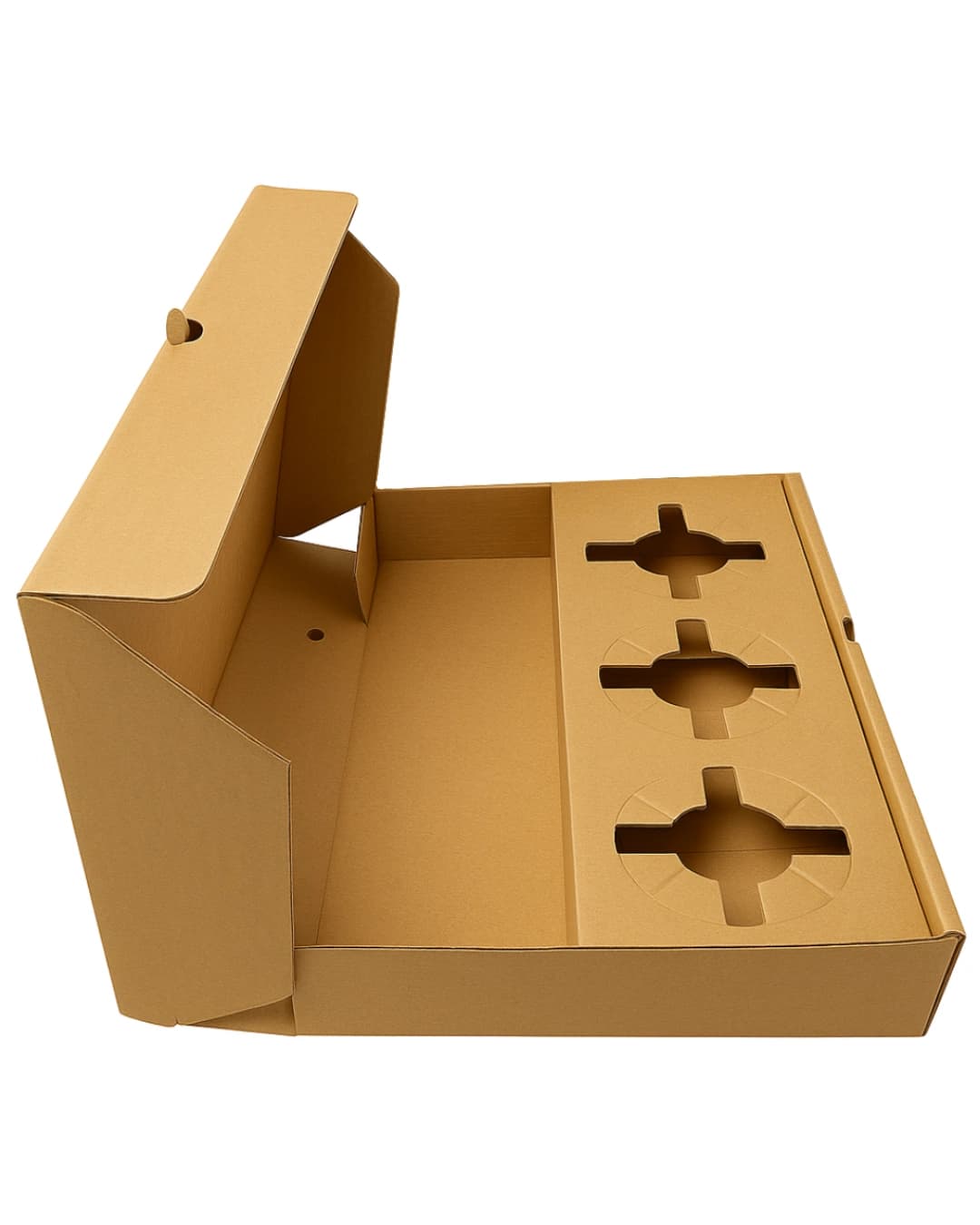 3 Ply Corrugated Brown Kraft Paper Dosa Box 13.75 x 9.25 x 3 Inch