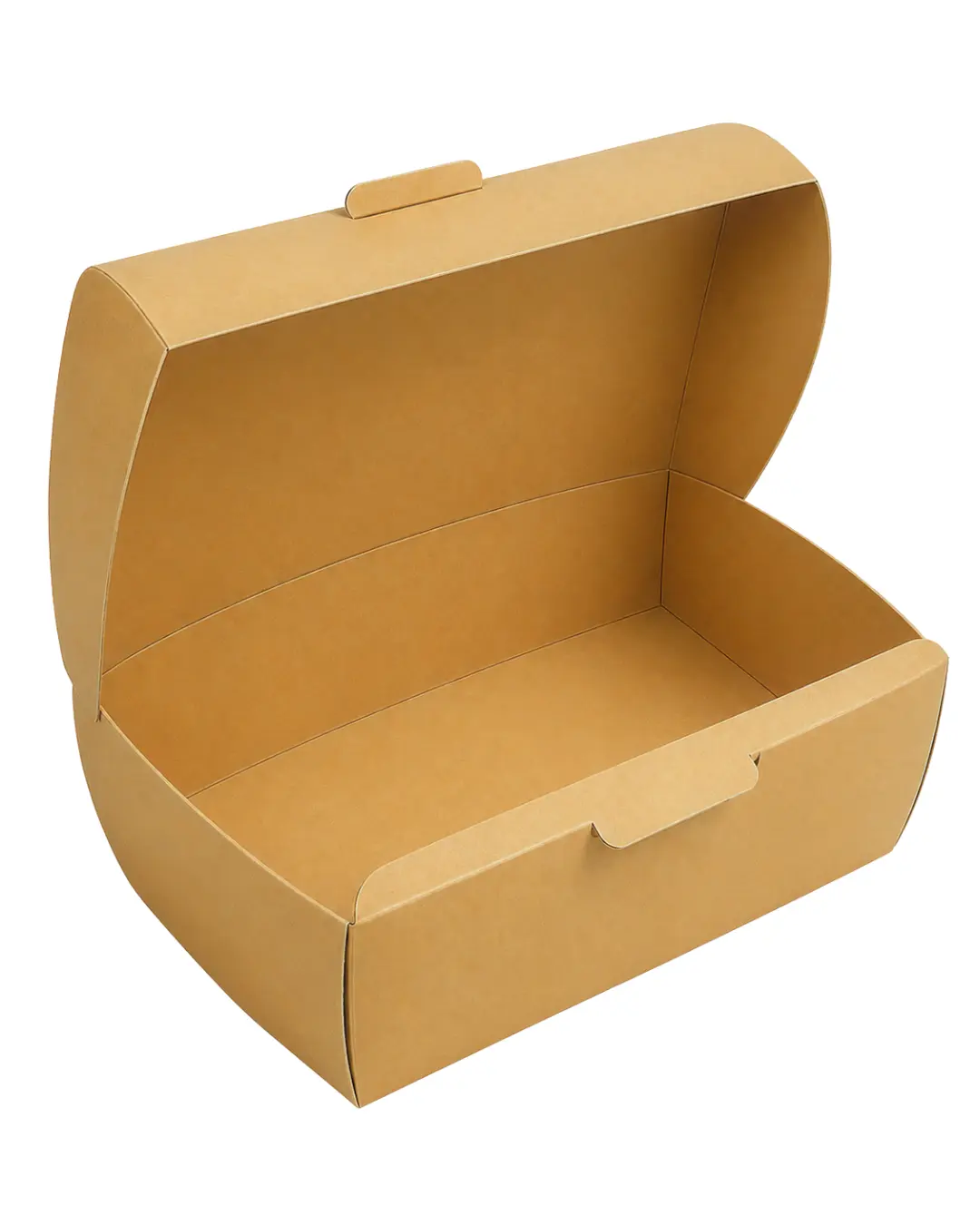 Brown Kraft Paper Clamshell Food Box 7.5 x 4.25 x 2.75 Inch